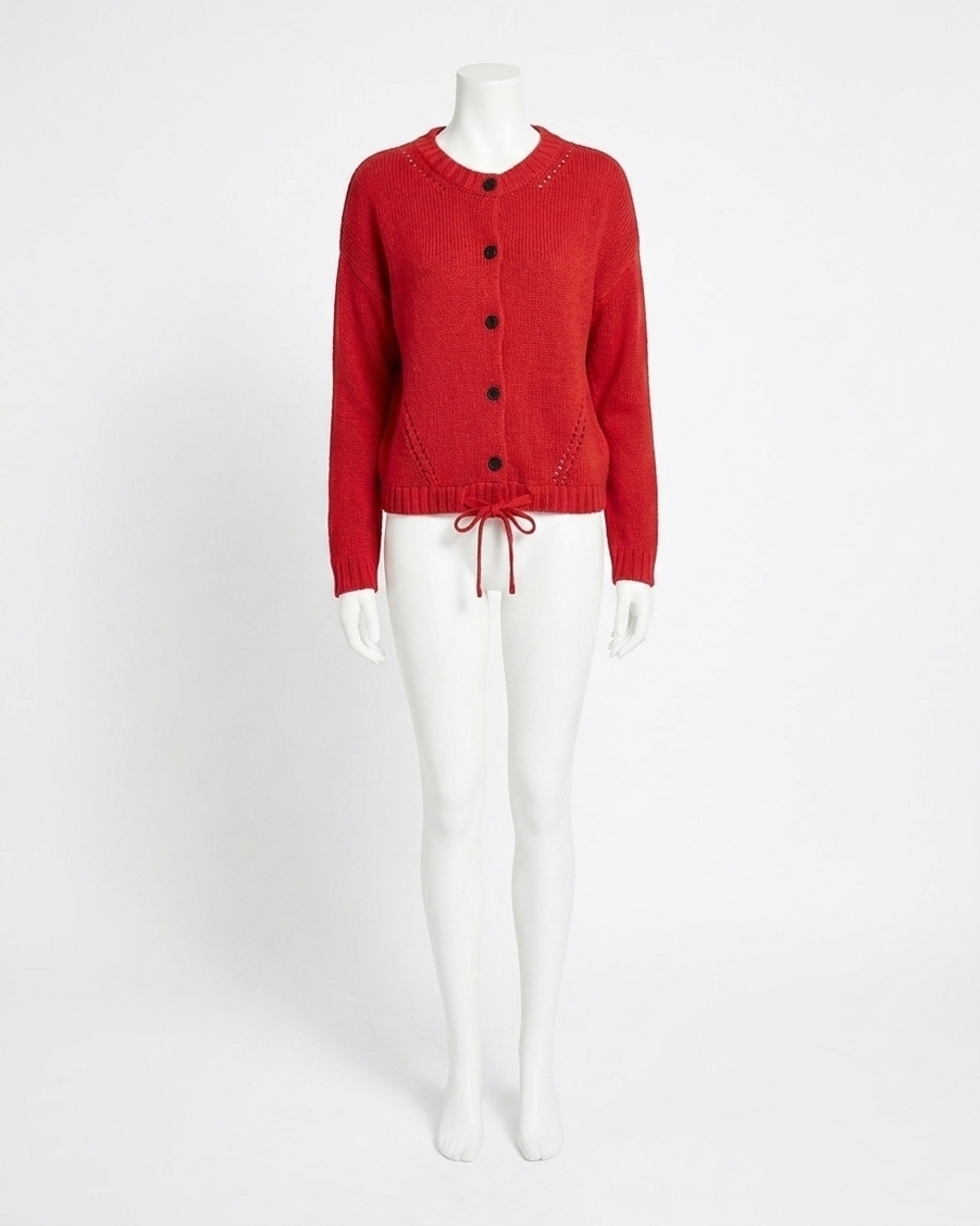 NEW BELLA DAHL tie waist cardigan in crimson cherry